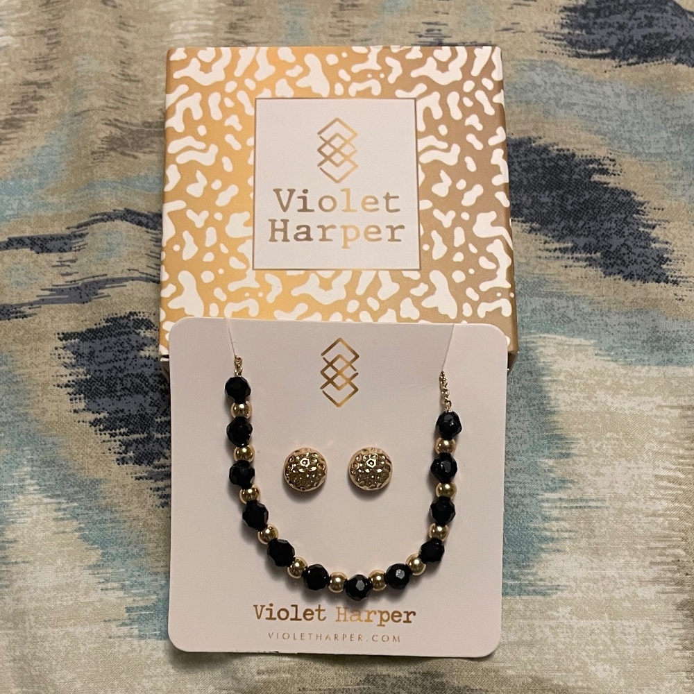 Violet Harper Morgan Gold-Plated Beaded Bracelet & Earrings Set - Picture 3 of 3